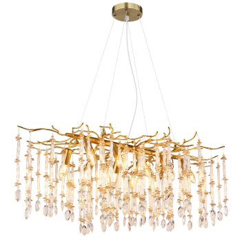 Globo Gloria Kronleuchter Gold, 10-flammig