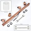 Fallhagen Deckenleuchte Chrom, Holz dunkel, 4-flammig