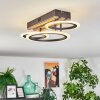 Galen Deckenleuchte LED Holzoptik, Schwarz, 1-flammig