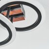 Galen Deckenleuchte LED Holzoptik, Schwarz, 1-flammig