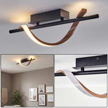 Solir Deckenleuchte LED Schwarz, 1-flammig