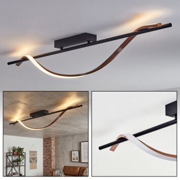 Solir Deckenleuchte LED Schwarz, 1-flammig