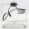 Halon Deckenleuchte LED Schwarz, 1-flammig