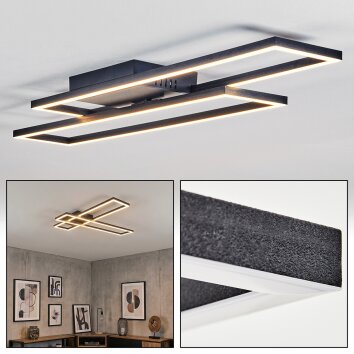 Hyacinthe Deckenleuchte LED Schwarz, 1-flammig