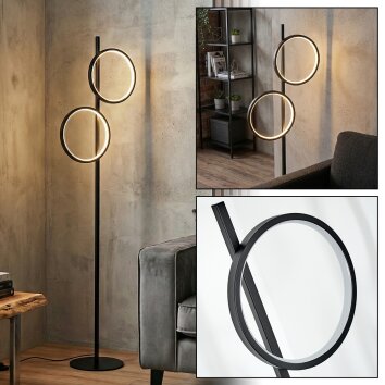 Firon Stehleuchte LED Schwarz, 2-flammig