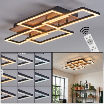 LED-Rahmenleuchte Kelar, dimmbar per Fernbedienung, Lichtfarbe einstellbar 3000-6500 Kelvin