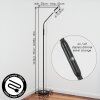 Kavin Stehleuchte LED Chrom, Schwarz, 1-flammig