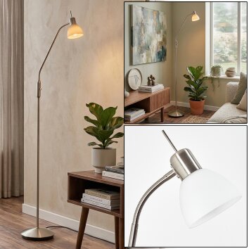 Sarel Stehleuchte LED Nickel-Matt, 1-flammig