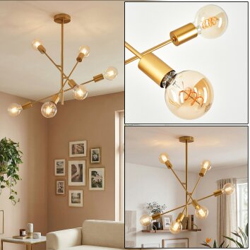 Bogno Deckenleuchte Gold, 6-flammig