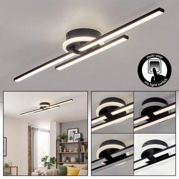 Velon Deckenleuchte LED Schwarz, 1-flammig