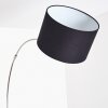 Wiby Bogenlampe Nickel-Matt, 1-flammig, Stoff-Lampenschirm