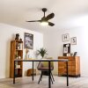 Doha Deckenventilator LED Braun, 1-flammig, Fernbedienung