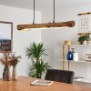 LED Holzbalken-Hängeleuchte Winterthur in Holz hell, für den Esstisch, 3000 Kelvin warmweiß