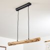 LED Holzbalken-Hängeleuchte Winterthur in Holz hell, für den Esstisch, 3000 Kelvin warmweiß