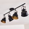 Deckenspot Safari mit Spotleiste und 4 verstellbaren schwarzen Schirmen für die Küche